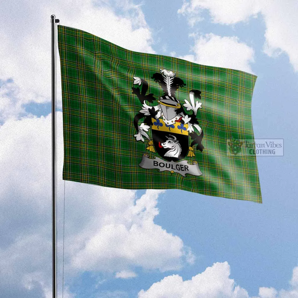 Boulger Irish Clan Flag with Coat of Arms